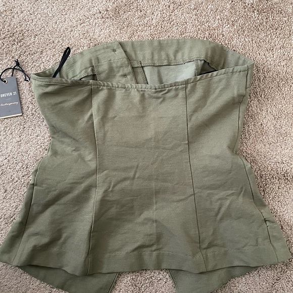 Forever 21 Asymmetrical Halter Top with buttons - Picture 3 of 3